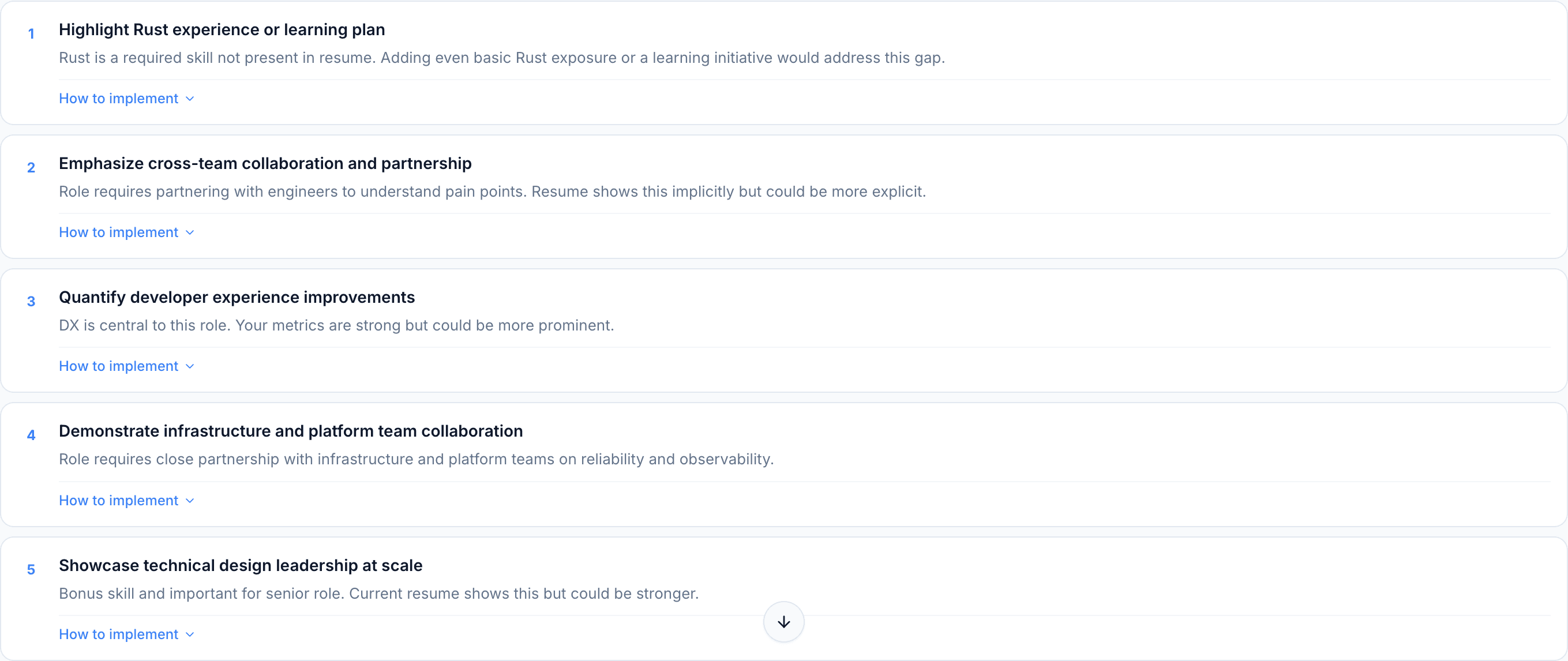 JobJam recommendations for James Okonkwo, 5 specific actions