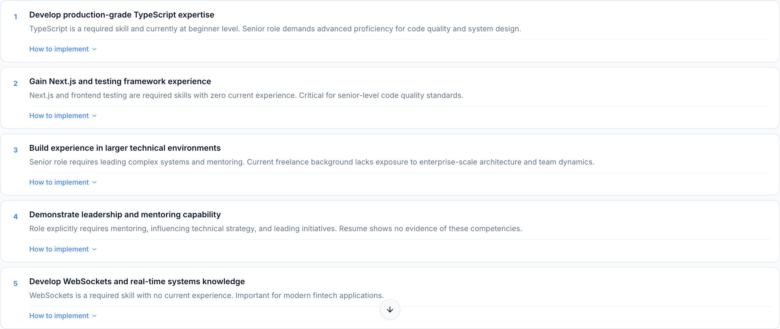 JobJam recommendations for Tom Becker — 5-step development plan